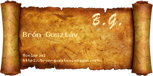 Brón Gusztáv névjegykártya